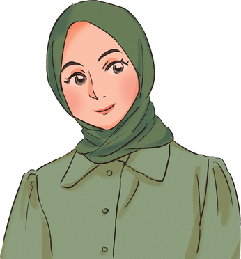 Detailed Anime Woman in Hijab 